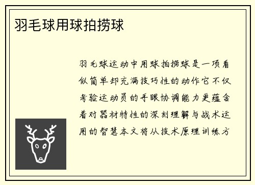 羽毛球用球拍捞球